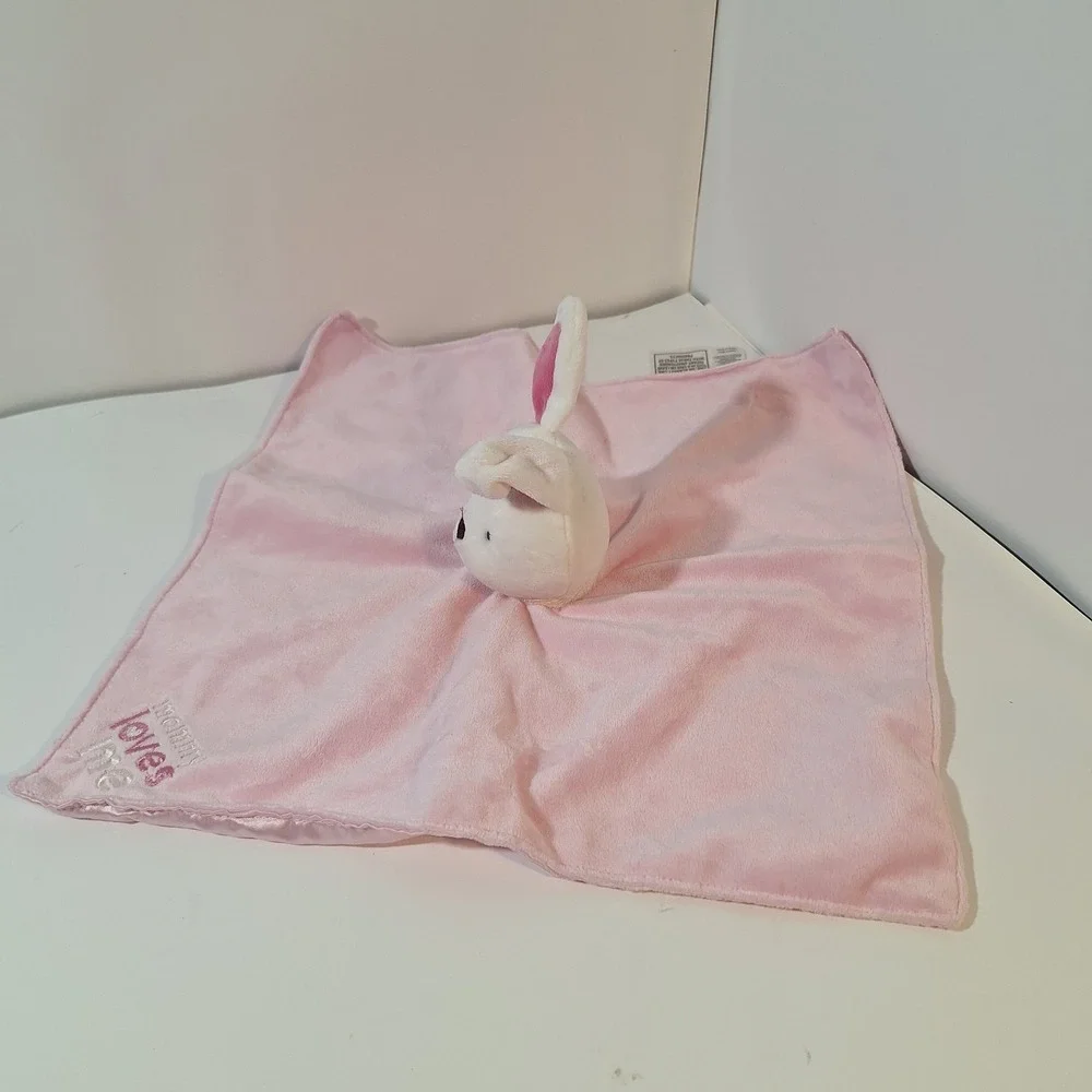 Carter's Pink Bunny Rabbit Lovey Mommy Loves Me Baby Girl Plush‎ Stuffed Animal